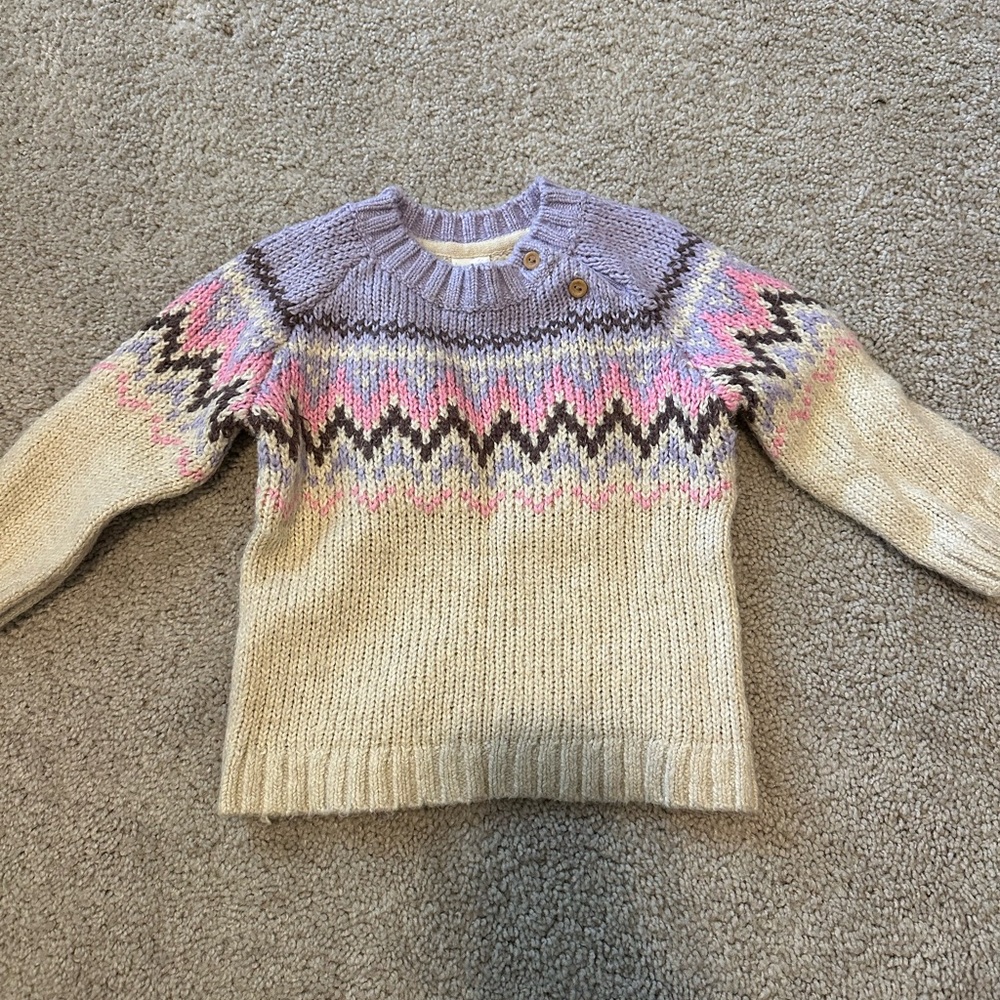 H&M Infant Sweater in Lavender and Beige